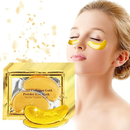 Parches para Ojos-Máscaras de colágeno de 24 K en polvo de oro