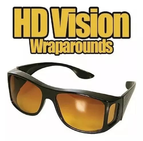 Juego de gafas de sol envolventes de visión nocturna HD, se adapta sobre tus lentes como se ve en la televisión